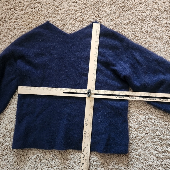 DAMA COLLECTION Women's Sweater Extra Small Blue 100% Cashmere Made In Japan - Picture 5 of 10